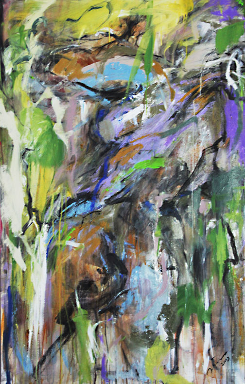 Salvatore Fiumara, Figure in the Landscape, mixed media on canvas, 2013